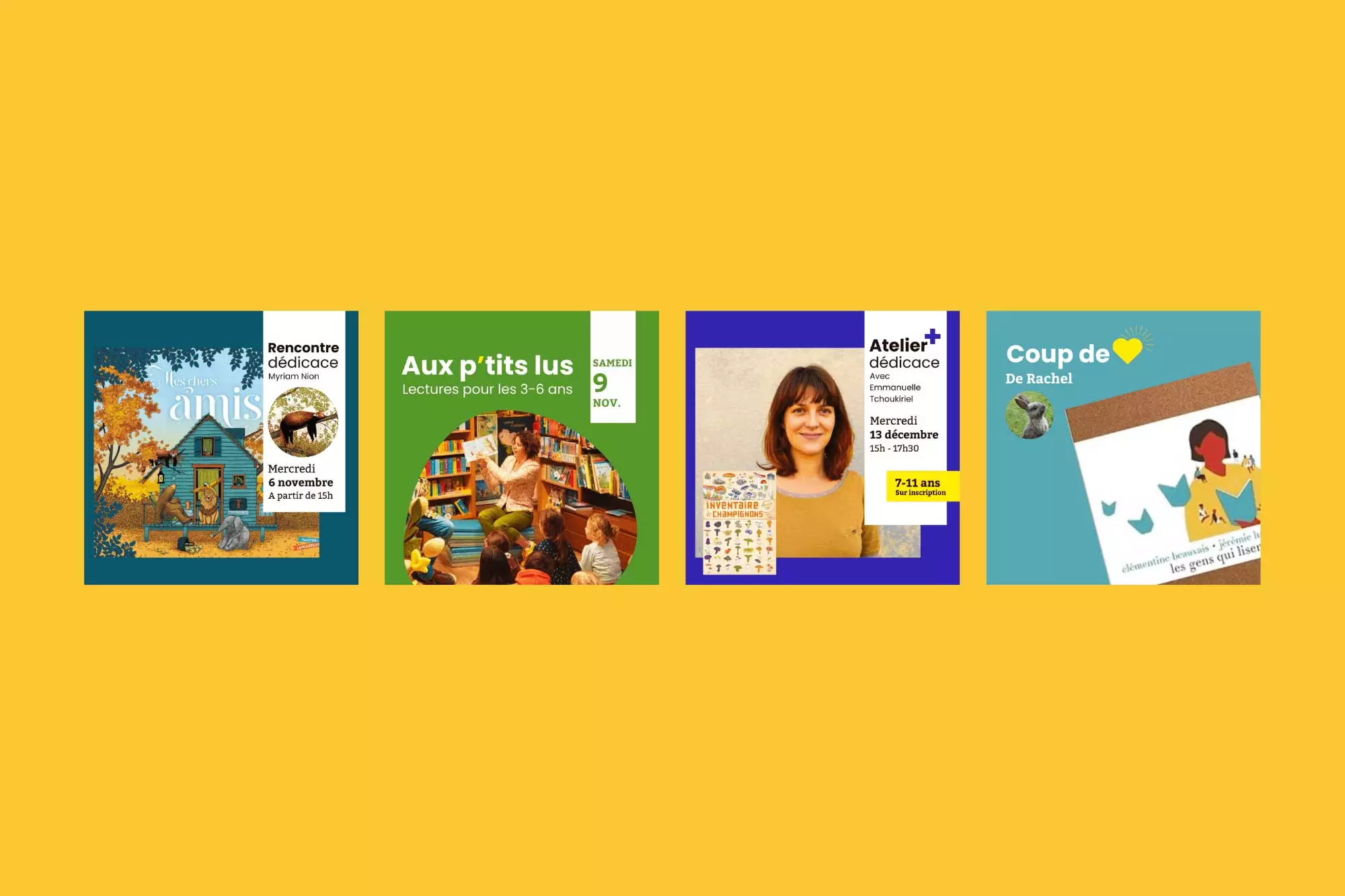 Templates Instagram Librairie jeunesse Tours